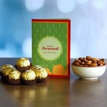 Diwali Greetings With Almonds And Ferrero Rocher: 