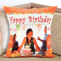 Happy Bday Personalized Cushion: 