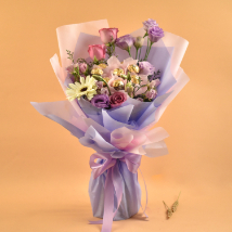 Mixed Flowers & Ferrero Rocher Bouquet: Chocolates Delivery