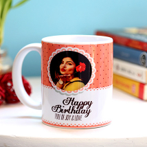 Personalised Joy and Love Birthday Mug: Gifts Delivery
