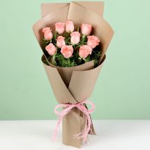 Pink Perfection Rose Bouquet: Valentines Day Gifts 