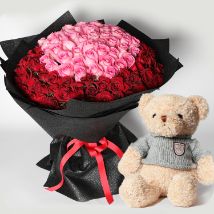 Teddy Roses Bouquet: Rakhi 