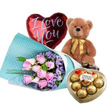 The Perfect I Love You Combo: Anniversary Flowers 