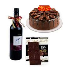 Wine And Cake Combo: Fathers Day Gifts 